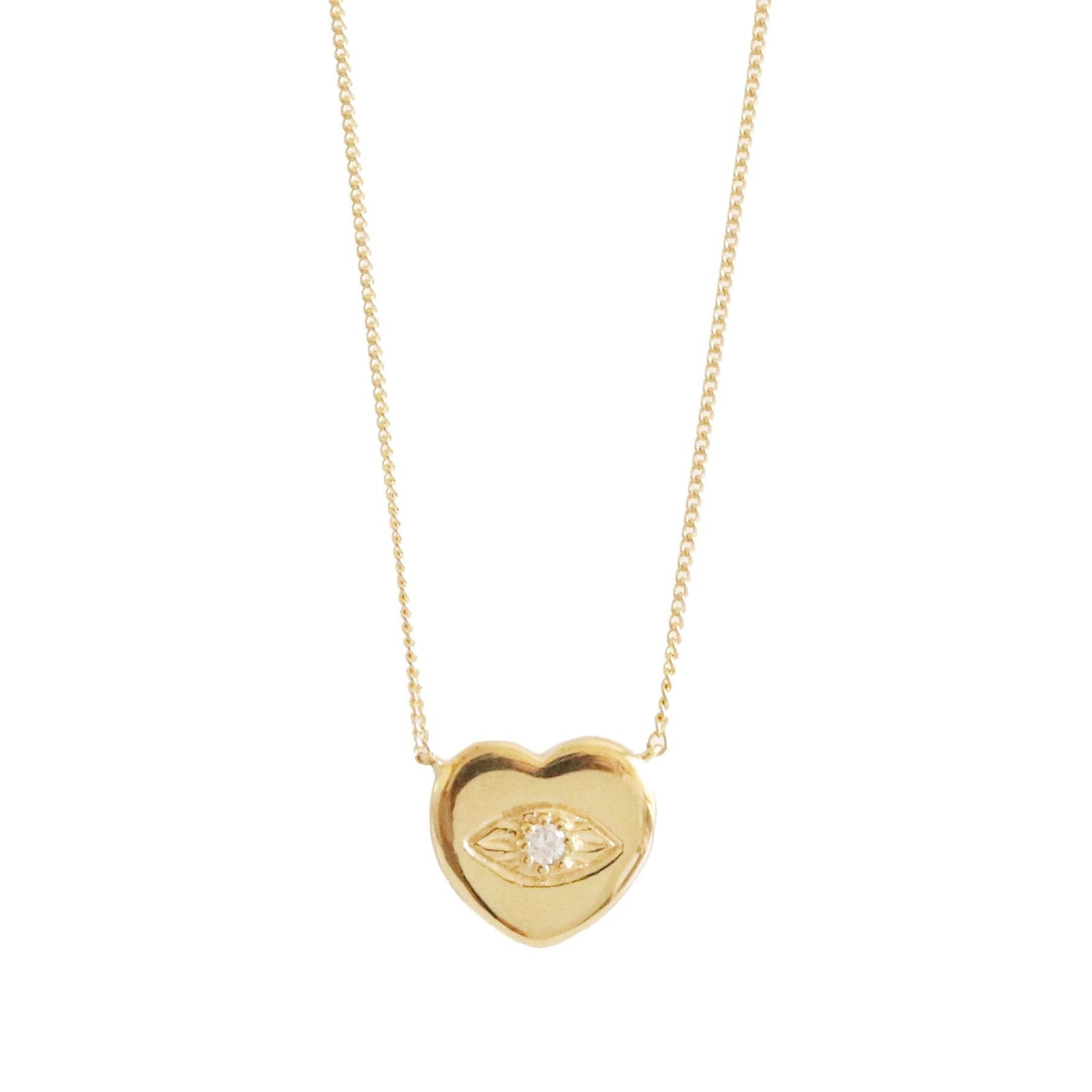 Protect Evil Eye Necklace - Gold - SO PRETTY CARA COTTER