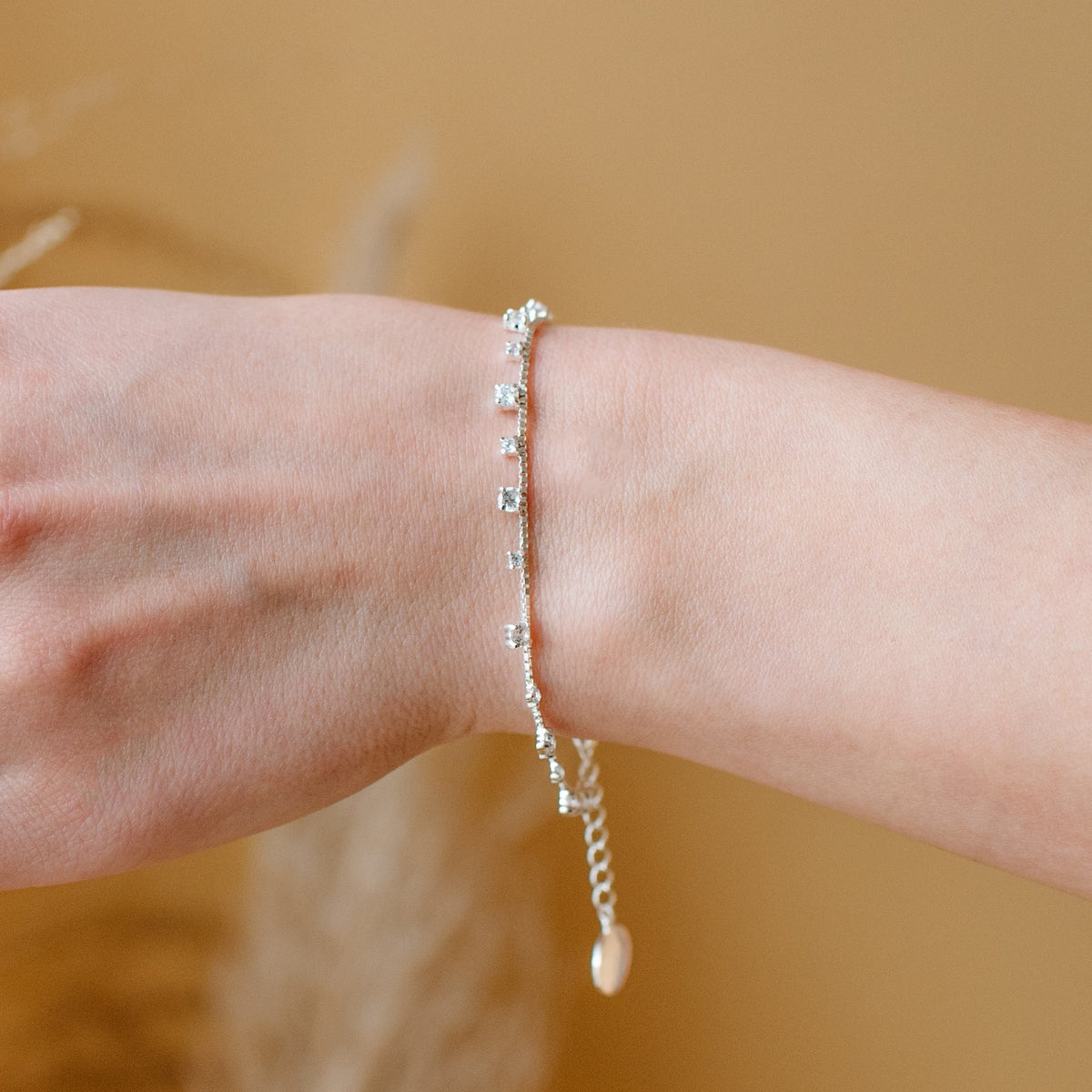SCATTERED LOVE BRACELET - CUBIC ZIRCONIA &amp; SILVER - SO PRETTY CARA COTTER
