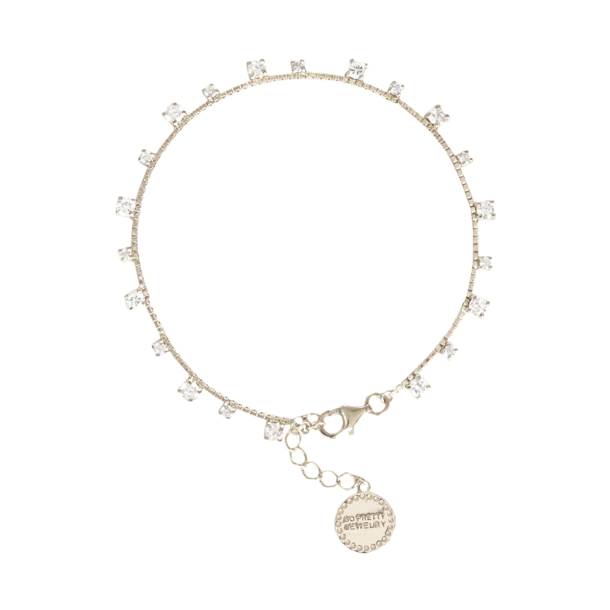 SCATTERED LOVE BRACELET - CUBIC ZIRCONIA & SILVER - SO PRETTY CARA COTTER
