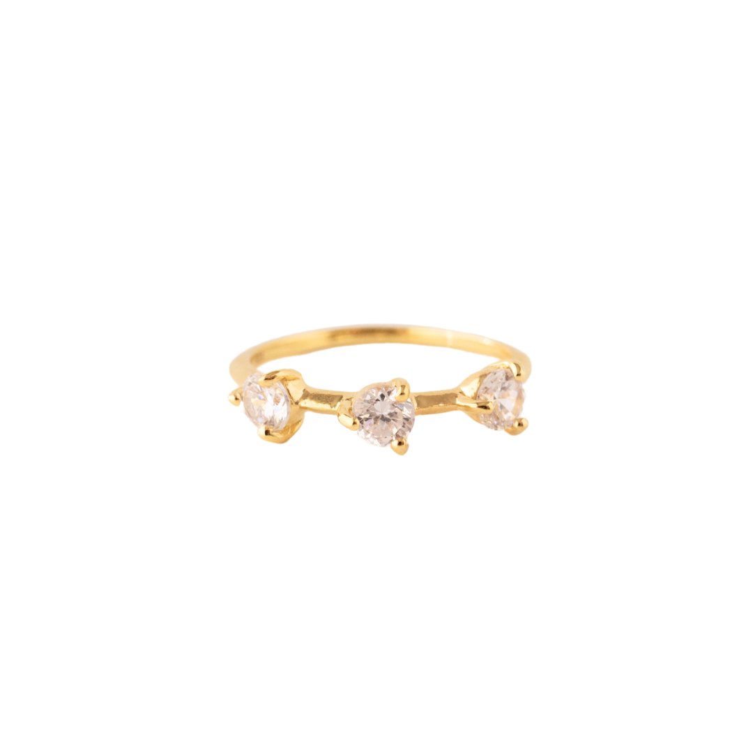 SCATTERED LOVE RING - CUBIC ZIRCONIA & GOLD - SO PRETTY CARA COTTER