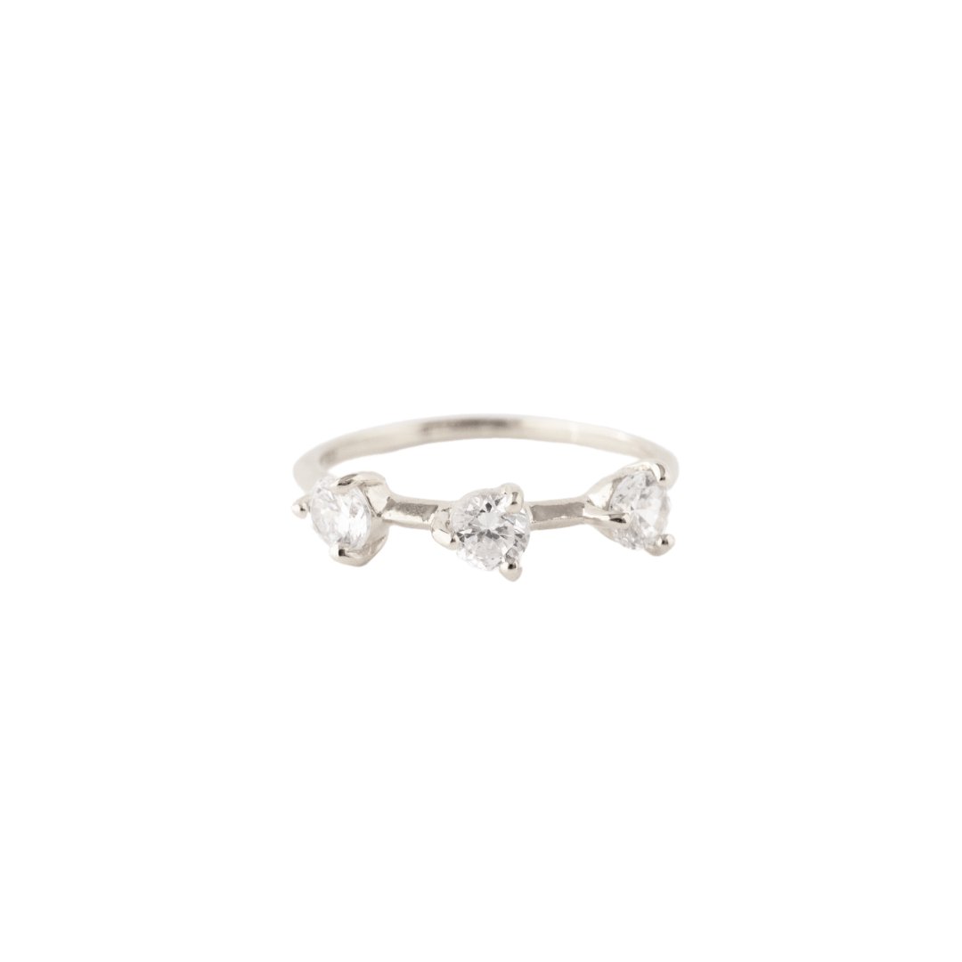 SCATTERED LOVE RING - CUBIC ZIRCONIA & SILVER - SO PRETTY CARA COTTER