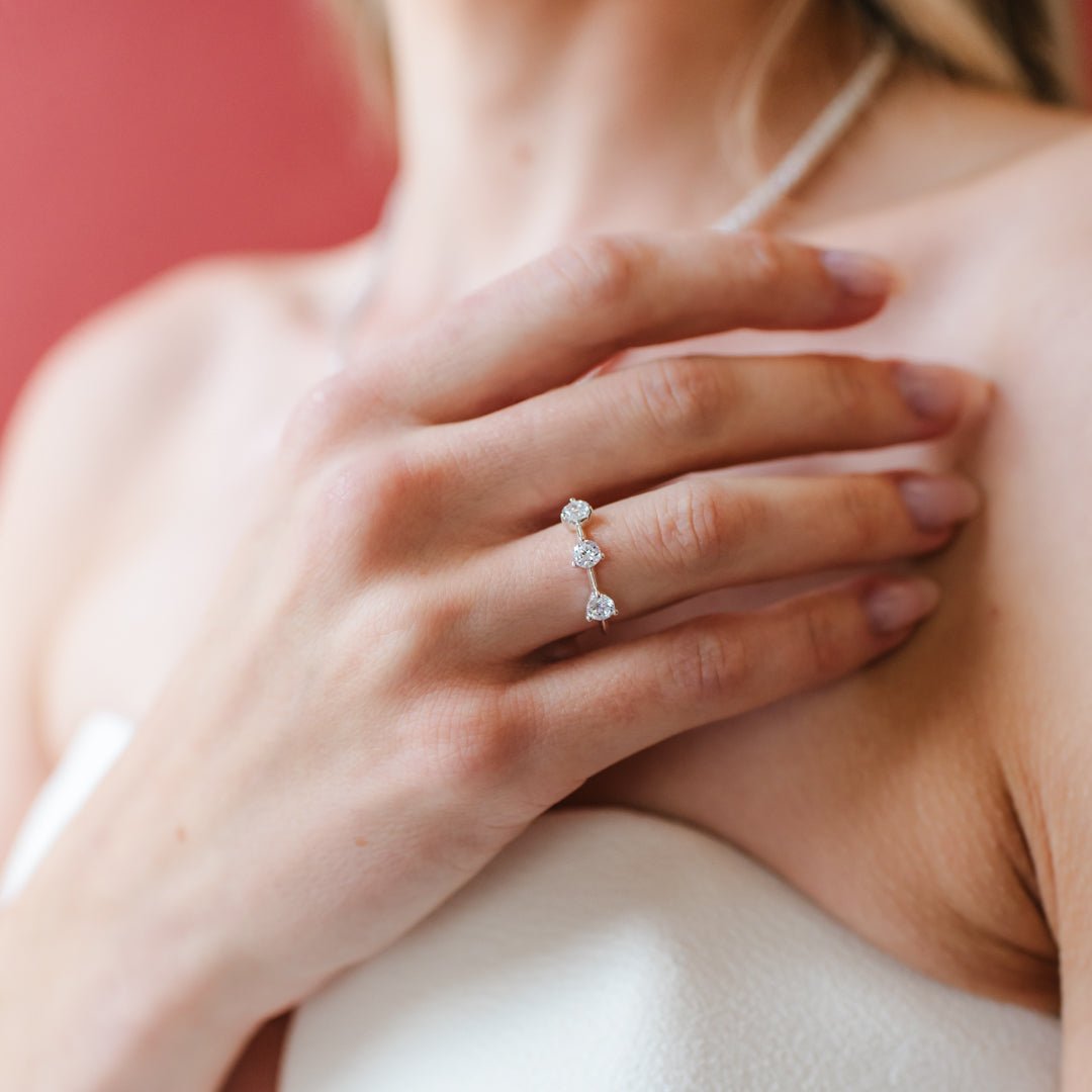 SCATTERED LOVE RING - CUBIC ZIRCONIA & SILVER - SO PRETTY CARA COTTER