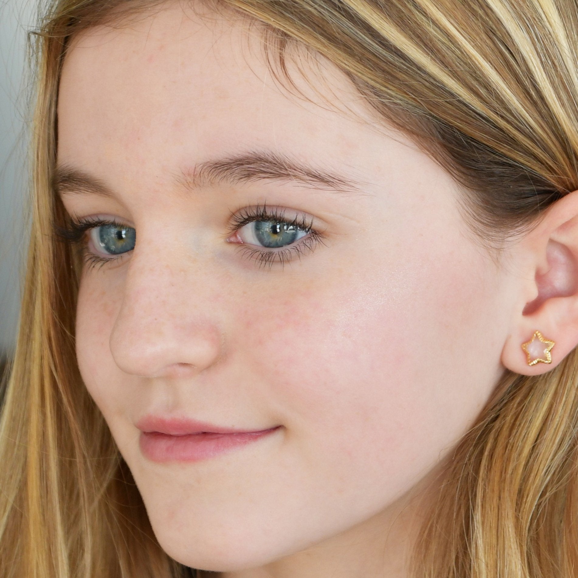 Shoot For The Stars Studs - White Topaz & Gold - SO PRETTY CARA COTTER