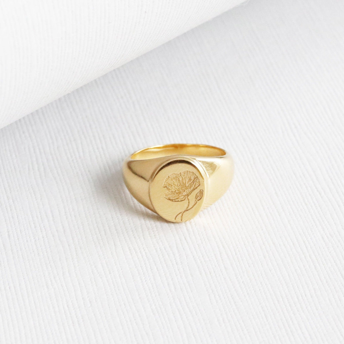 THE TEN SIGNET RING - GOLD - SO PRETTY CARA COTTER