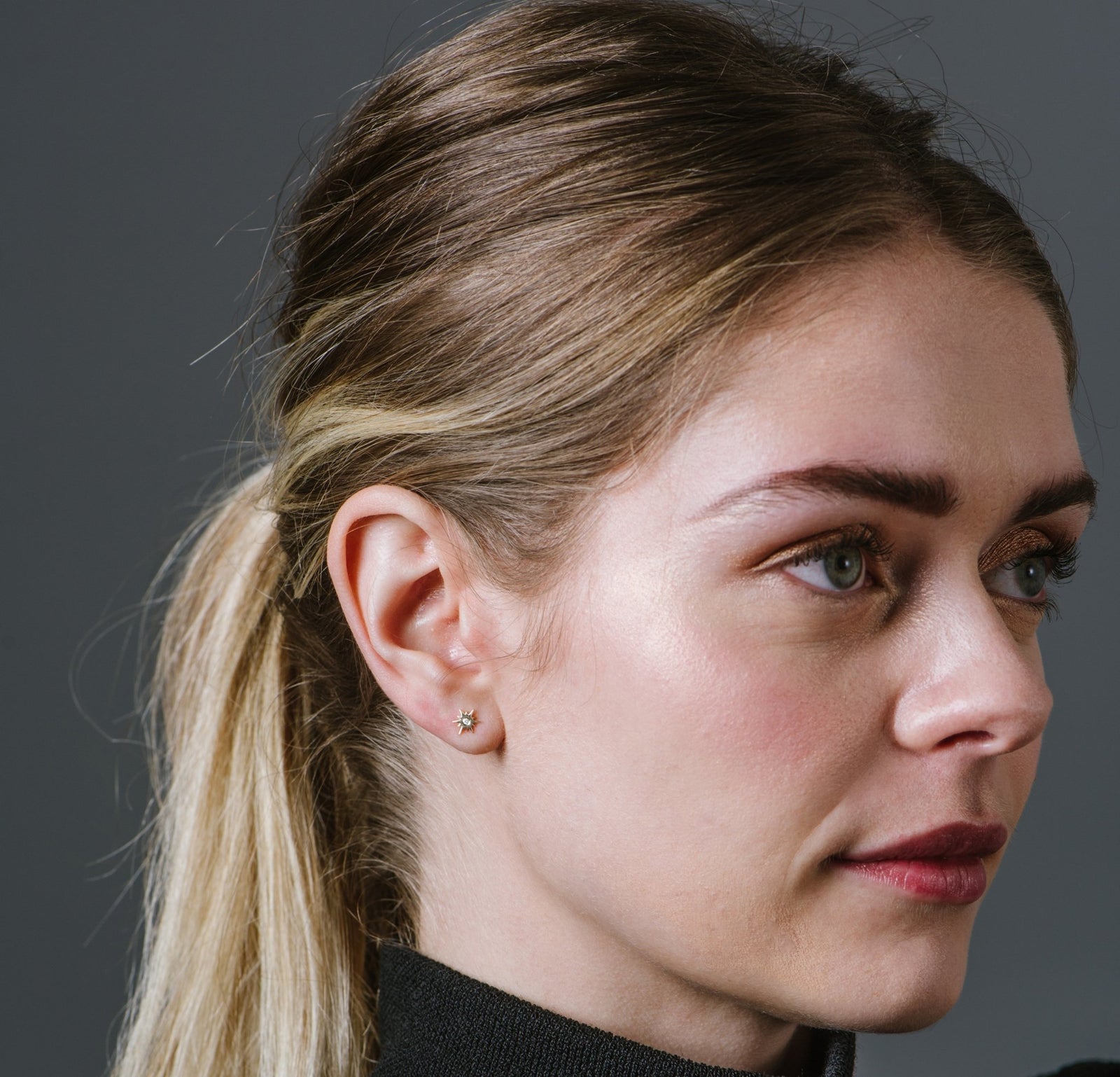 TINY BELIEVE STELLAR STUDS - CUBIC ZIRCONIA, & SILVER - SO PRETTY CARA COTTER