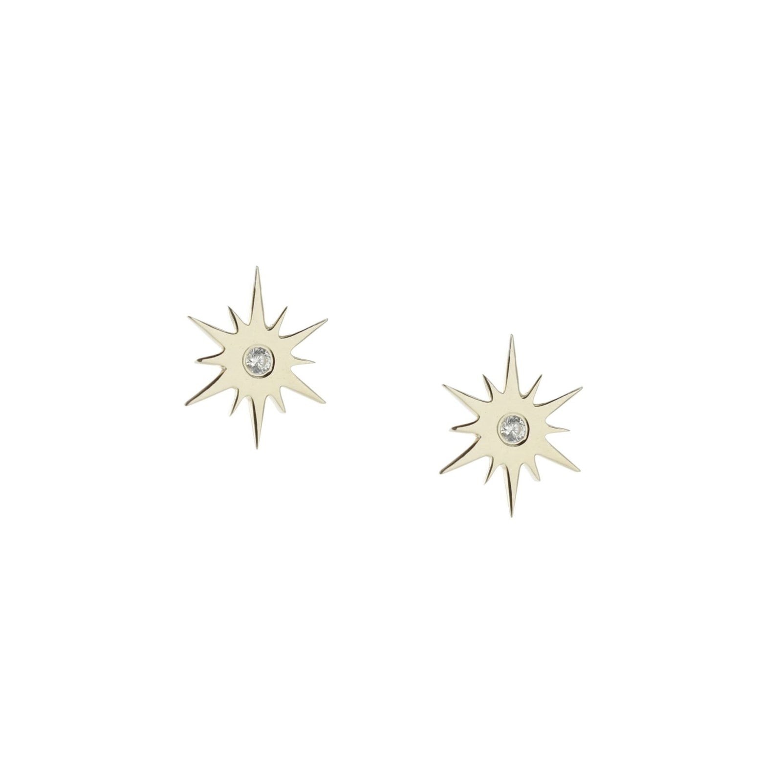 TINY BELIEVE STELLAR STUDS - CUBIC ZIRCONIA, & SILVER - SO PRETTY CARA COTTER