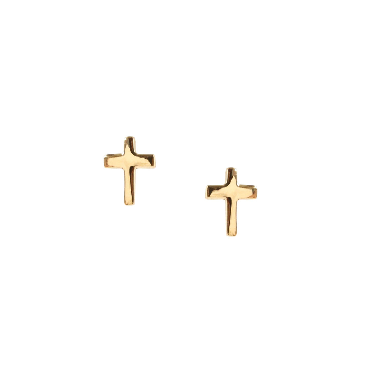 TINY POISE CROSS STUDS - GOLD - SO PRETTY CARA COTTER