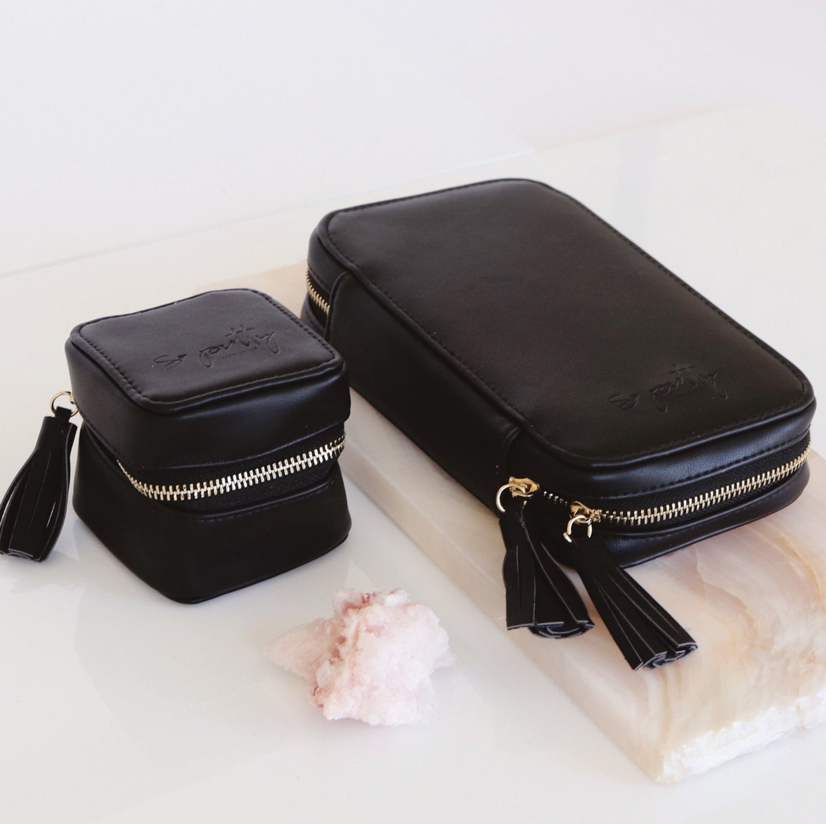 Wanderlust Daily Jewelry Bag - Black - SO PRETTY CARA COTTER