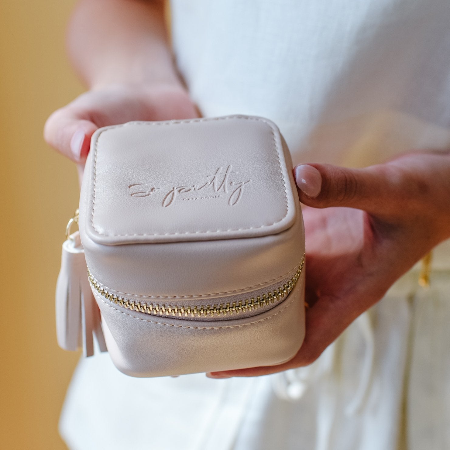 WANDERLUST DAILY JEWELRY BAG - BLUSH PINK - SO PRETTY CARA COTTER